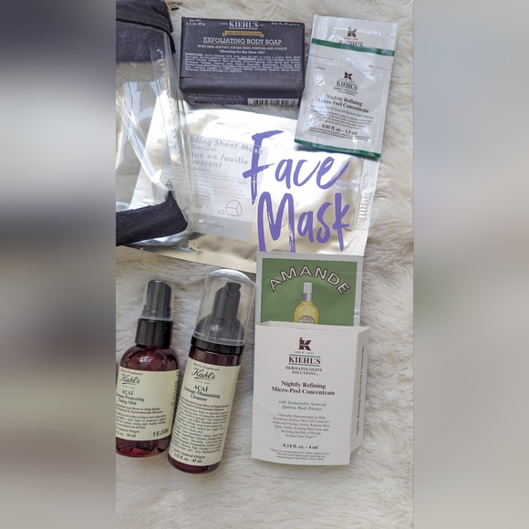 10pc KIEHL'S Ultra Facial/ Acai Antioxidant All About Face Care Set - Picture 3 of 5